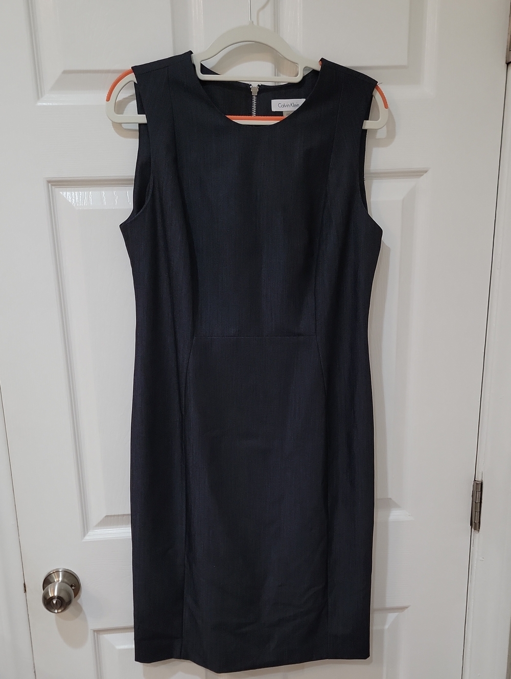 Calvin Klein Navy Sleeveless Sheath Dress & Jacket Set